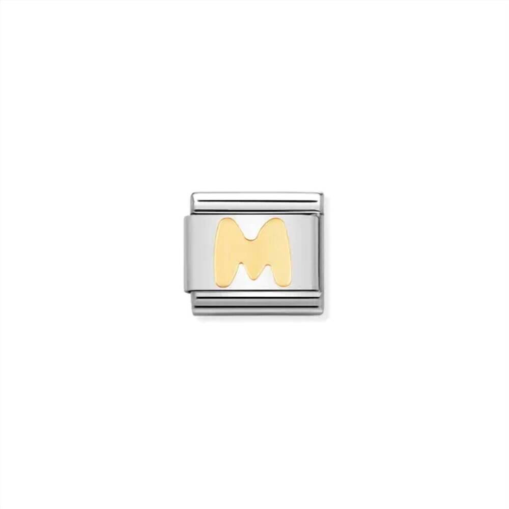 NEW NOMINATION composable classic letter links in m gold